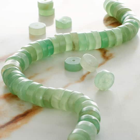12 Pack: Green Aventurine Heishi Beads by Bead Landing™